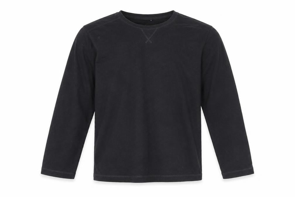 ZARA Boys Black Long Sleeve Cotton Basic T-Shirt 9-10 Years