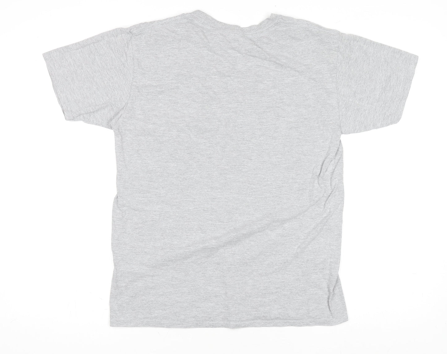 Men’s Grey Funny Powerlifting Graphic T-Shirt Size M
