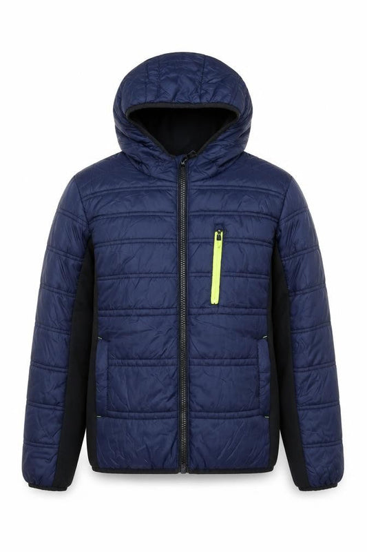 Michael Kors Boys Blue Hooded Padded Zip Jacket 10 Years Nylon Polyester