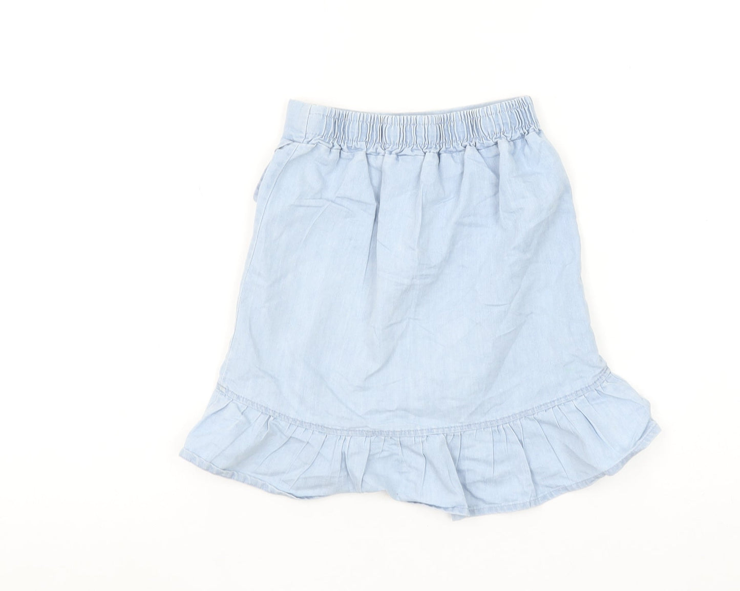 Boboli Girls Light Blue Wrap Ruffle Skirt Size 5 Years Cotton Blend
