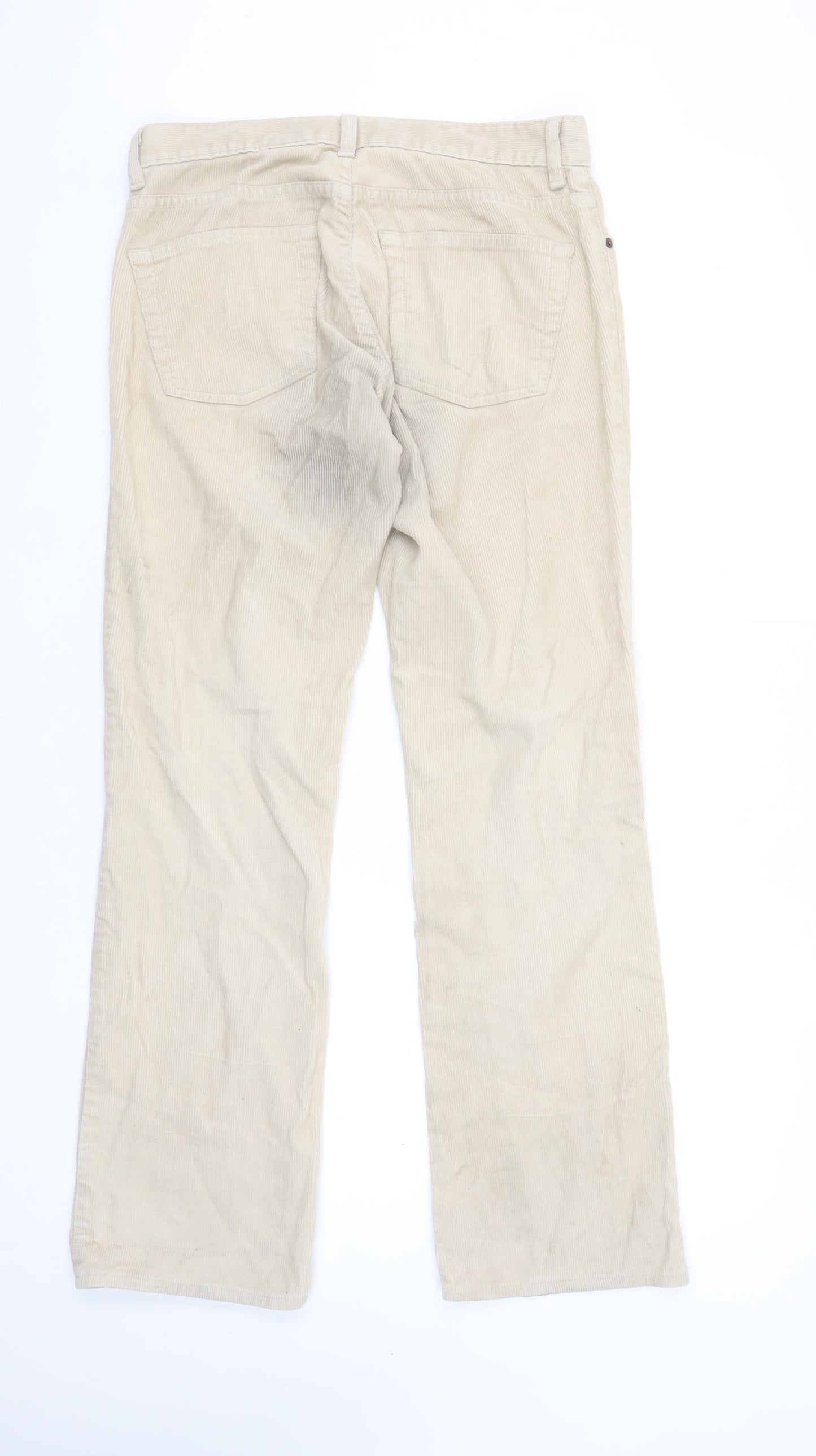 GAP Women's Beige Corduroy Bootcut Stretch Trousers Size 8