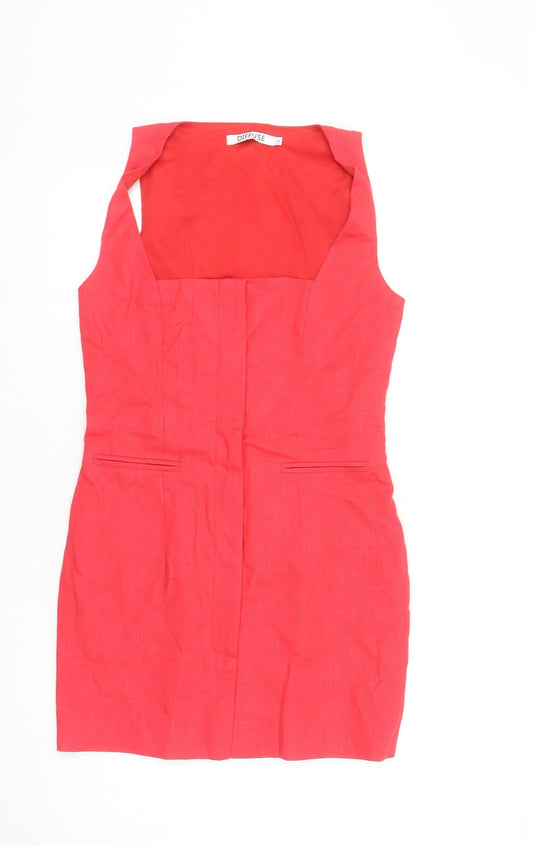 Diffuse Women's Red Sleeveless Sheath Dress Size 8 Party Cocktail