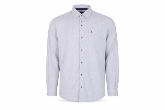 Benetti Luxury Men's Blue Modern Fit Long Sleeve Button-Up Shirt L