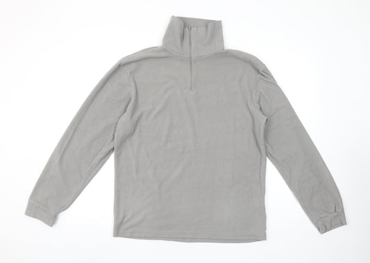On Spirit Women's Grey Fleece 1/4 Zip Pullover Sweatshirt M