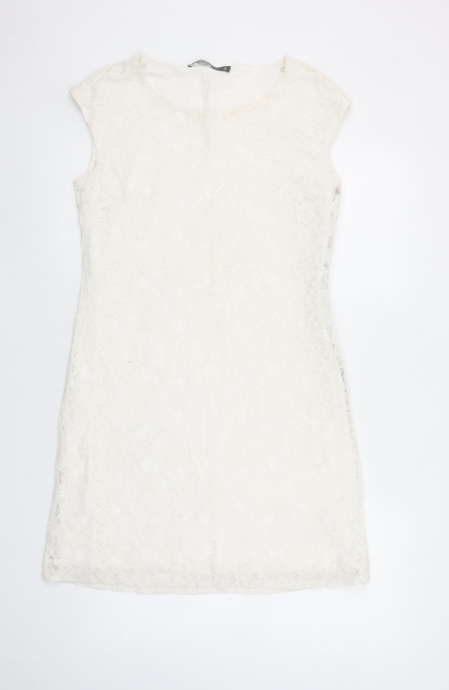 Roses of Avalon Women Ivory Lace Sheath Dress Size 10