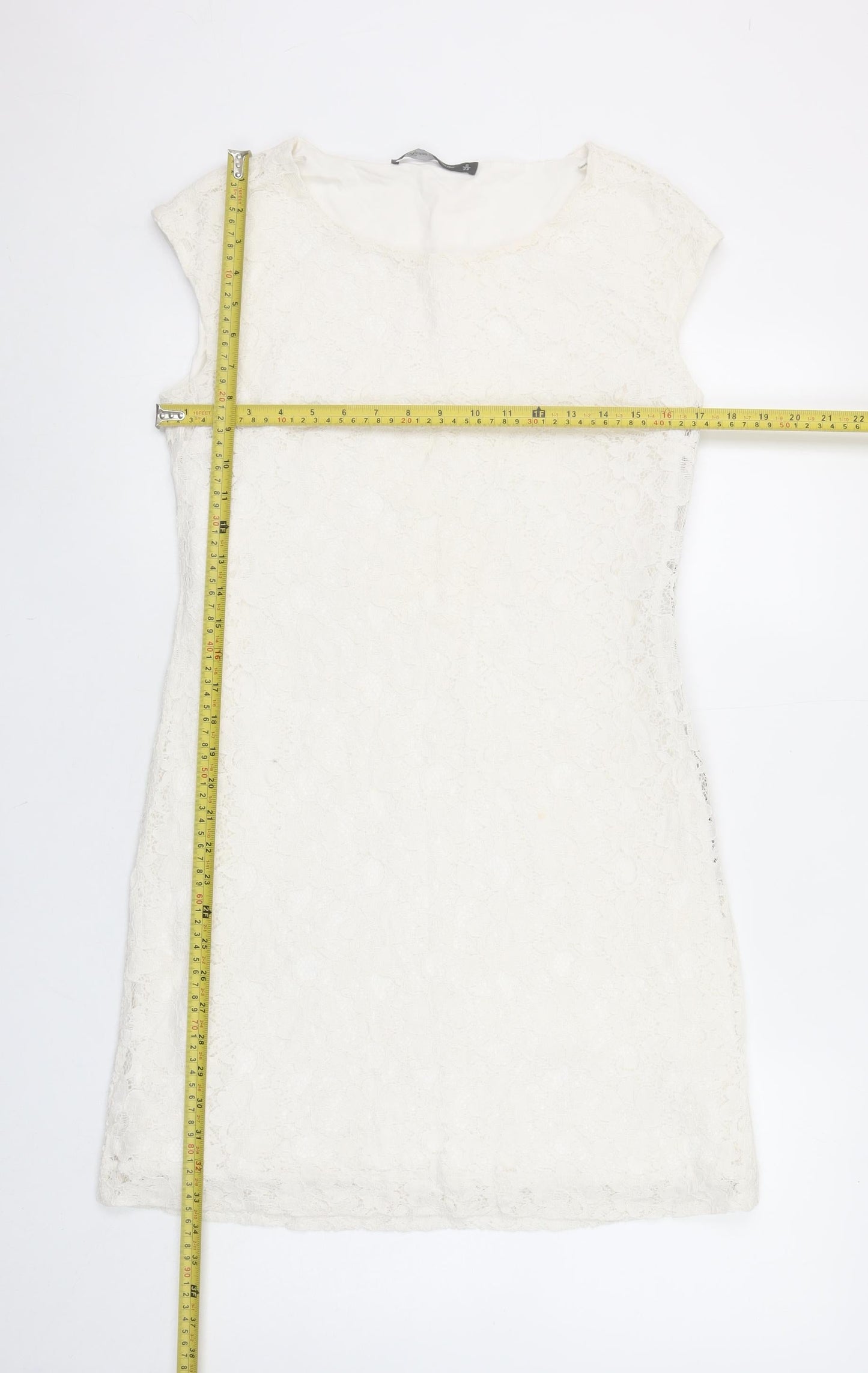 Roses of Avalon Women Ivory Lace Sheath Dress Size 10