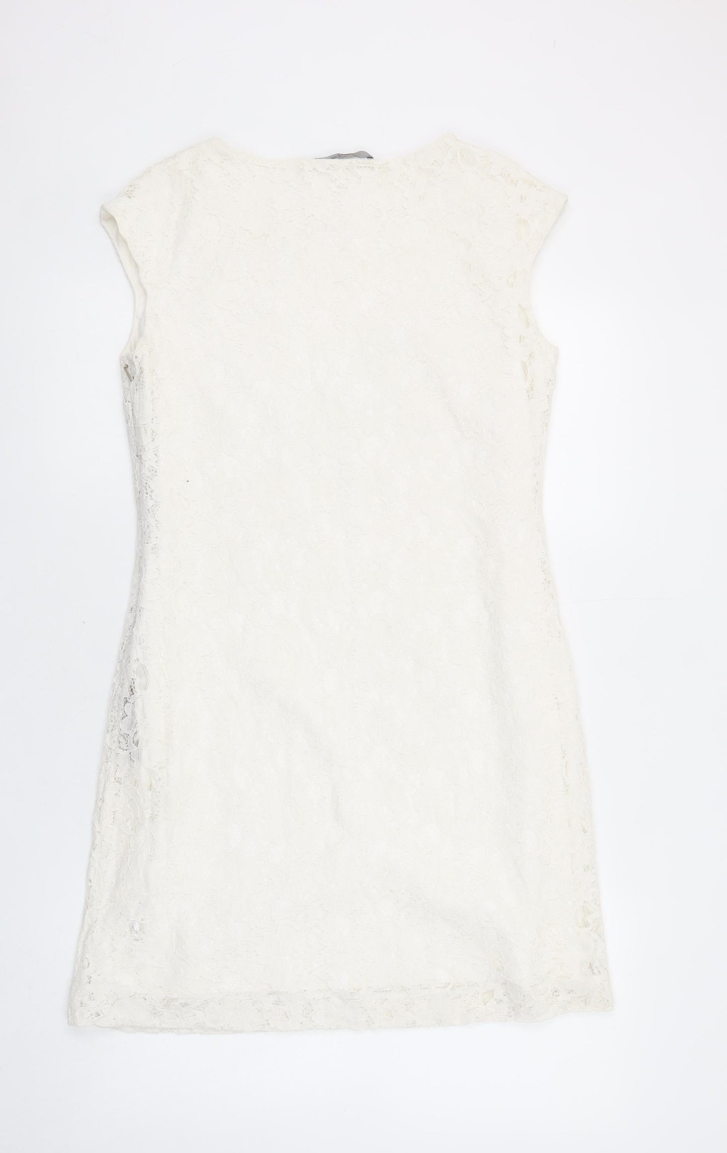 Roses of Avalon Women Ivory Lace Sheath Dress Size 10