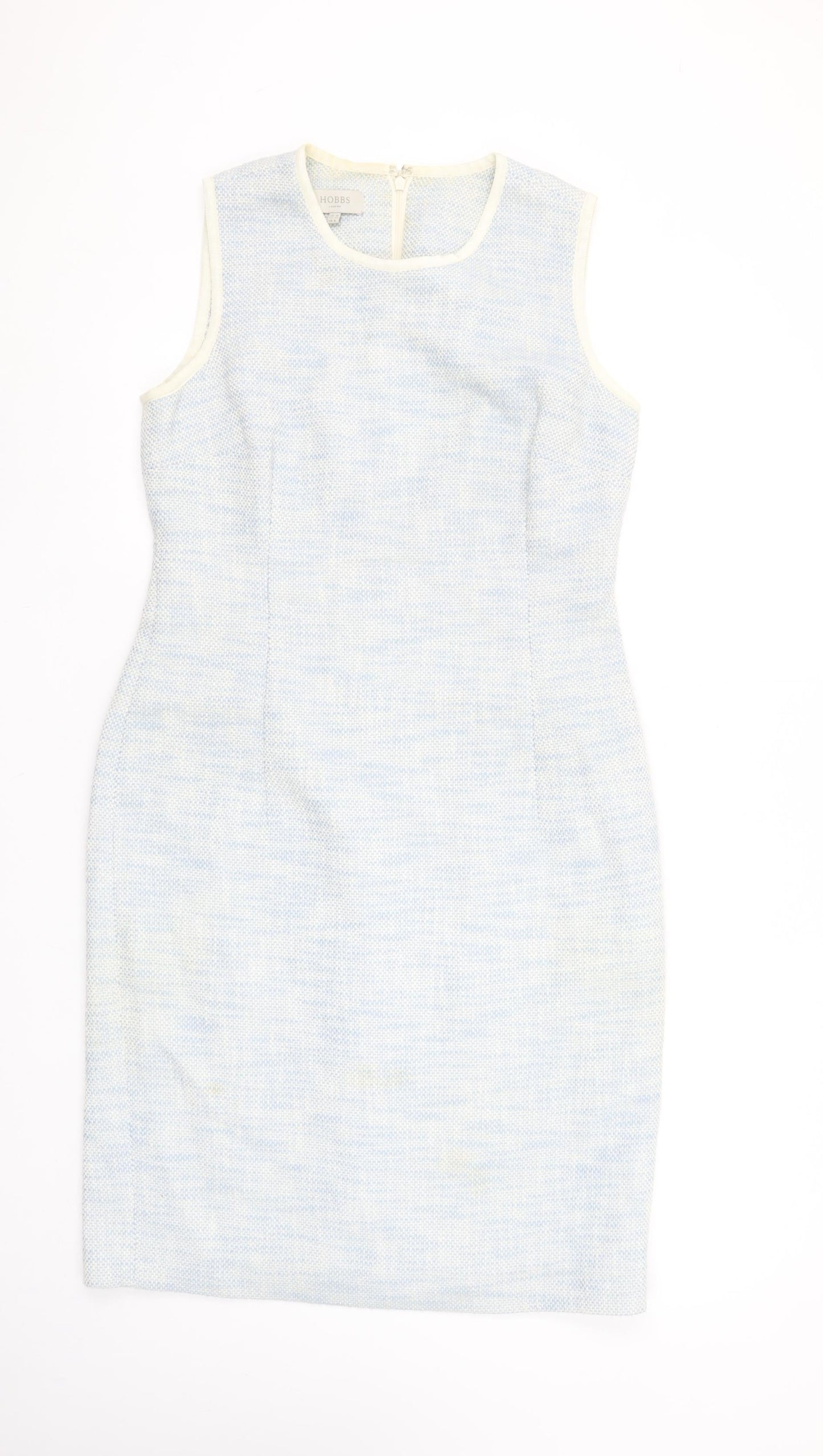 Hobbs Women Blue Sleeveless Sheath Knee Length Dress Size 12