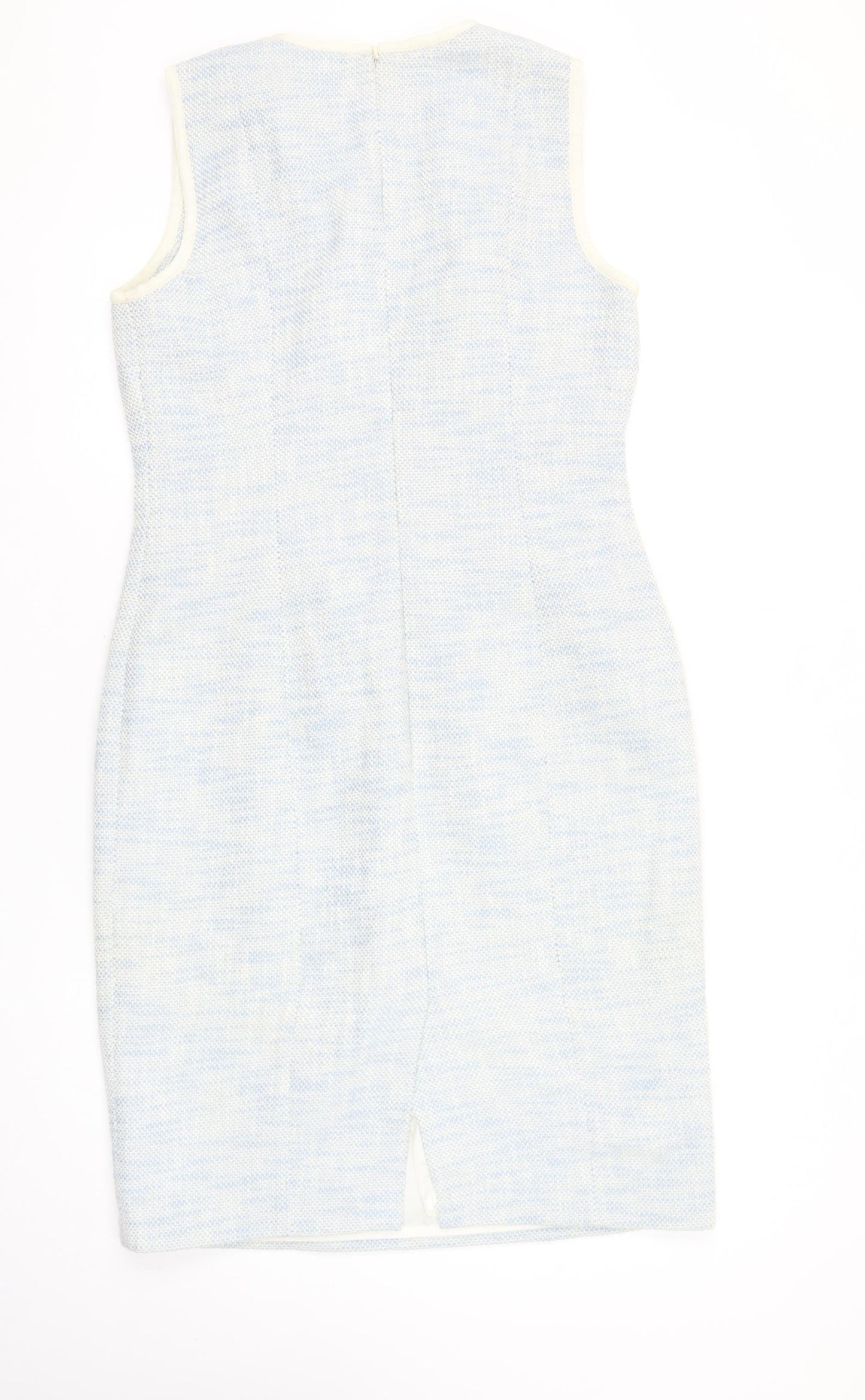Hobbs Women Blue Sleeveless Sheath Knee Length Dress Size 12