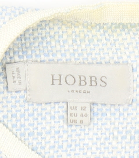 Hobbs Women Blue Sleeveless Sheath Knee Length Dress Size 12