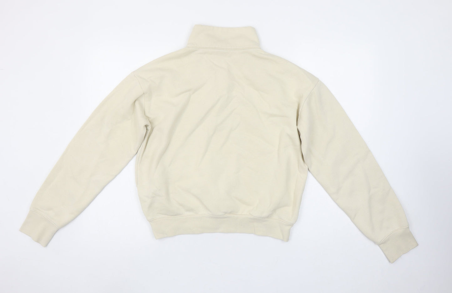 Champion Women's Beige 1/4 Zip Pullover Sweatshirt Medium