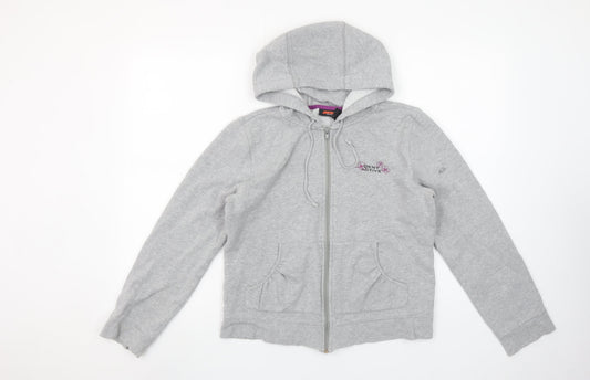 DKNY Active Women's Grey Full Zip Hoodie Size L Cotton Blend