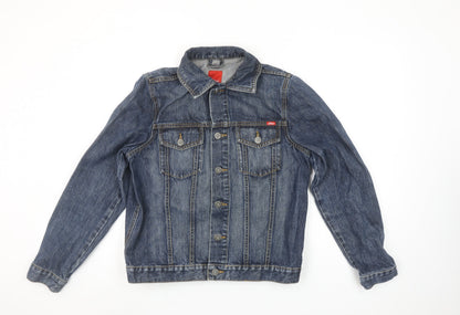 s.Oliver Boys Blue Denim Basic Jacket L Cotton Casual 13-14 Years