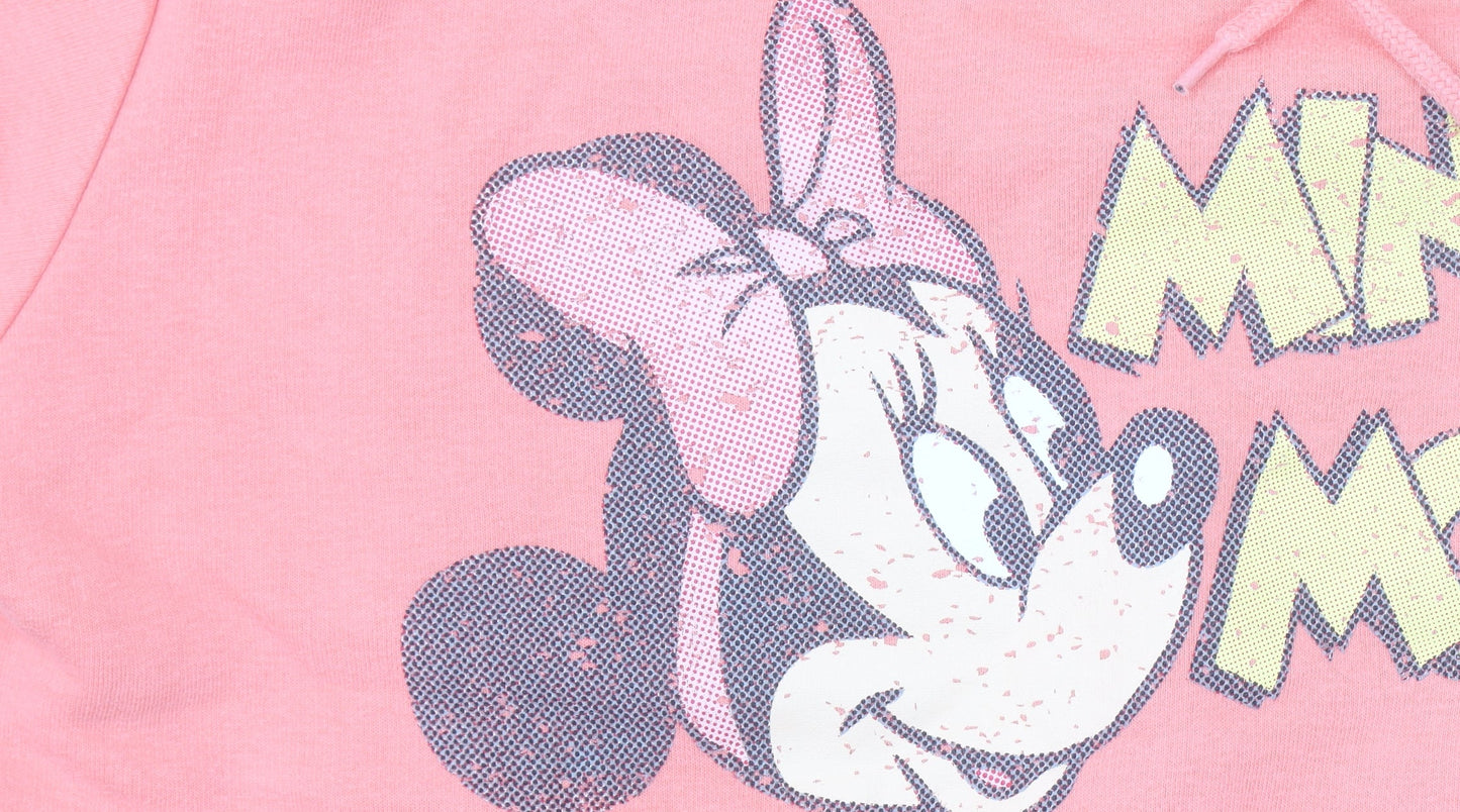 Disney Women’s Pink Minnie Mouse Pullover Hoodie Size M