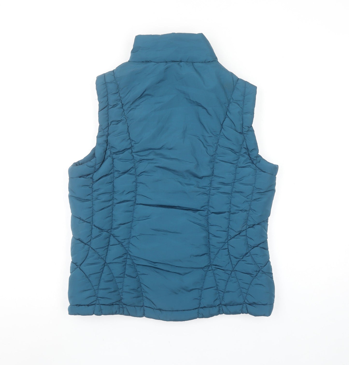 Mystify Women's Blue Quilted Puffer Waistcoat Size 12