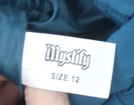 Mystify Women's Blue Quilted Puffer Waistcoat Size 12