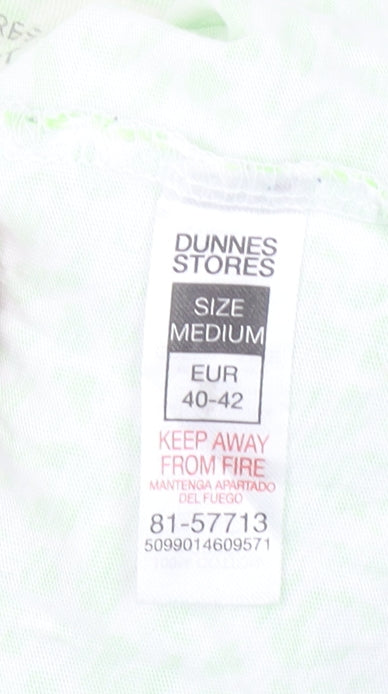Dunnes Stores Women's Green Animal Print Cotton T-Shirt Size 14