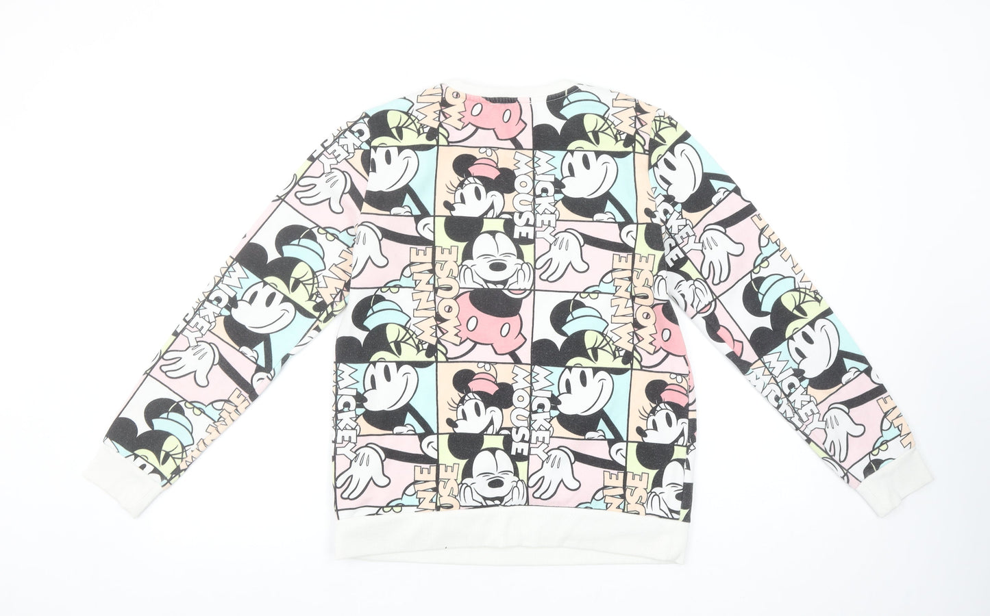 Disney Max Womens Multicoloured Mickey Mouse Graphic Pullover Sweatshirt Size S