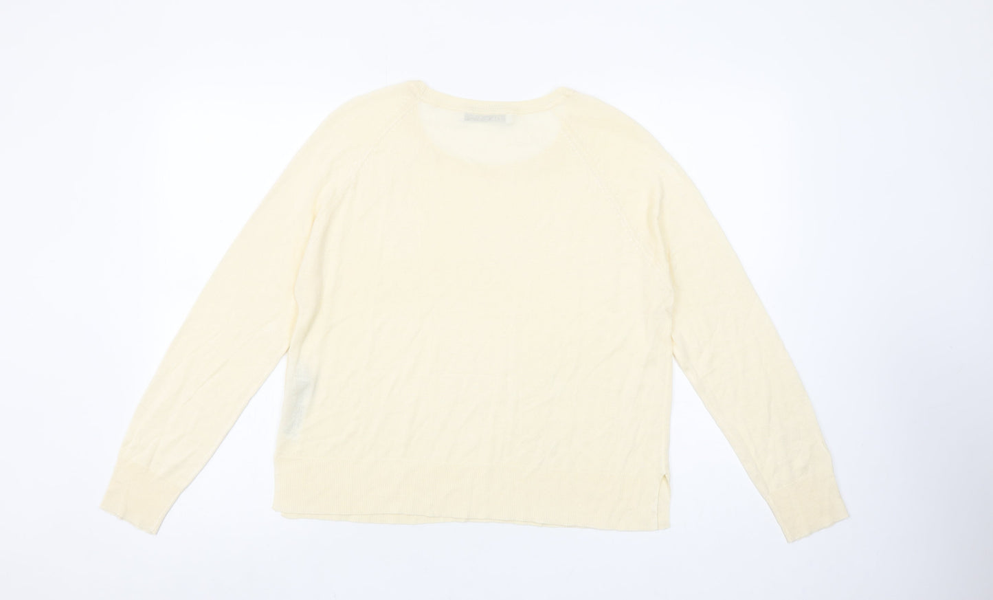 ZARA Women’s Beige Viscose Acrylic Round Neck Pullover Jumper Size S