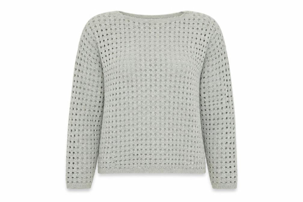 Pixiegirl Women’s Grey Open-Knit Pullover Jumper Size 10-12