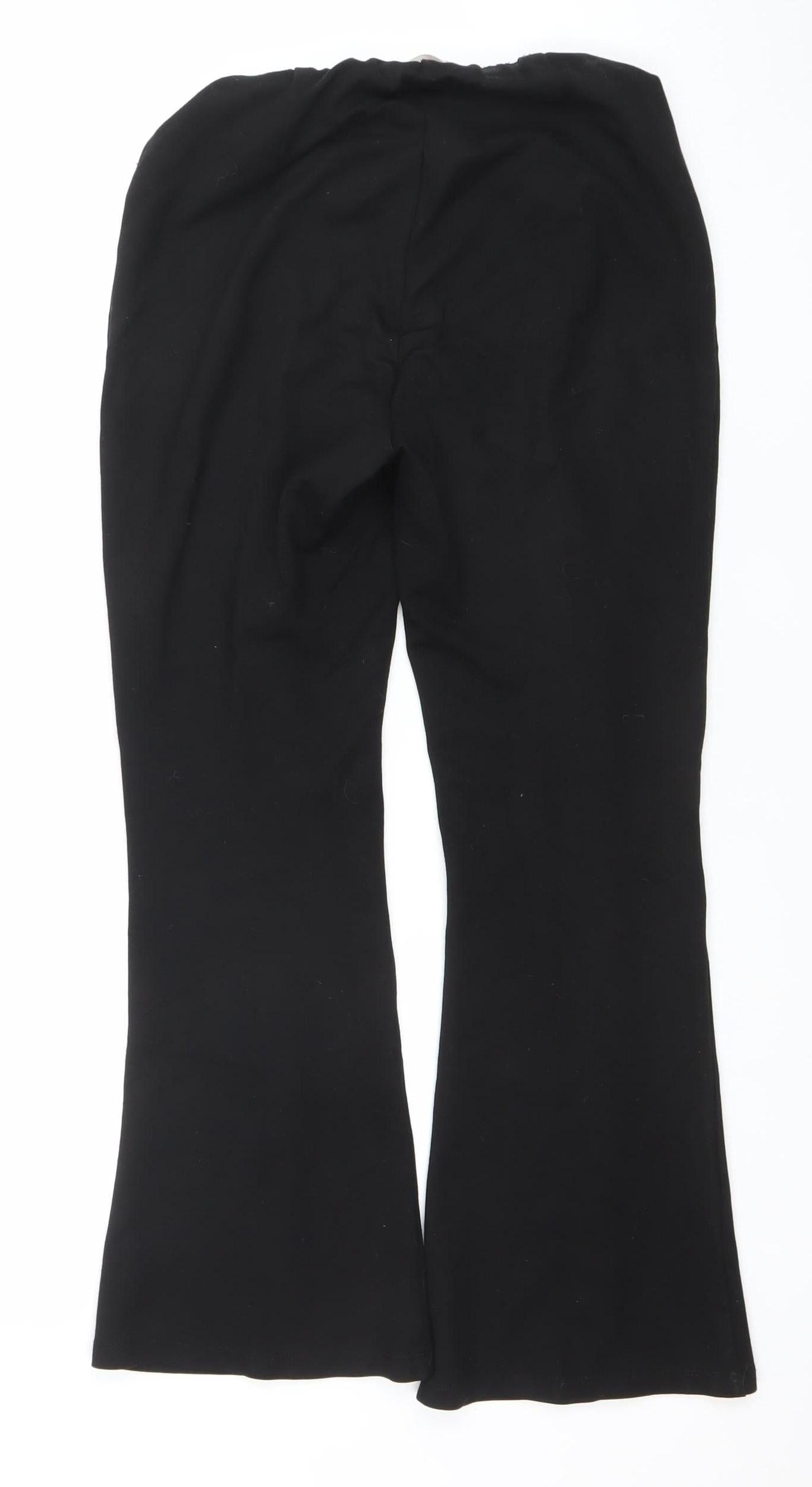 Savida Womens Black Crepe Stretch Trousers Size 8 Regular Fit