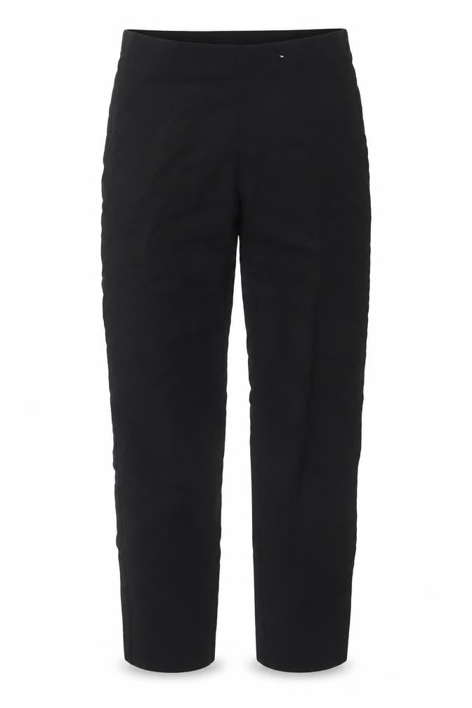 Dunnes Womens Black Slim Stretch Trousers M Straight Leg