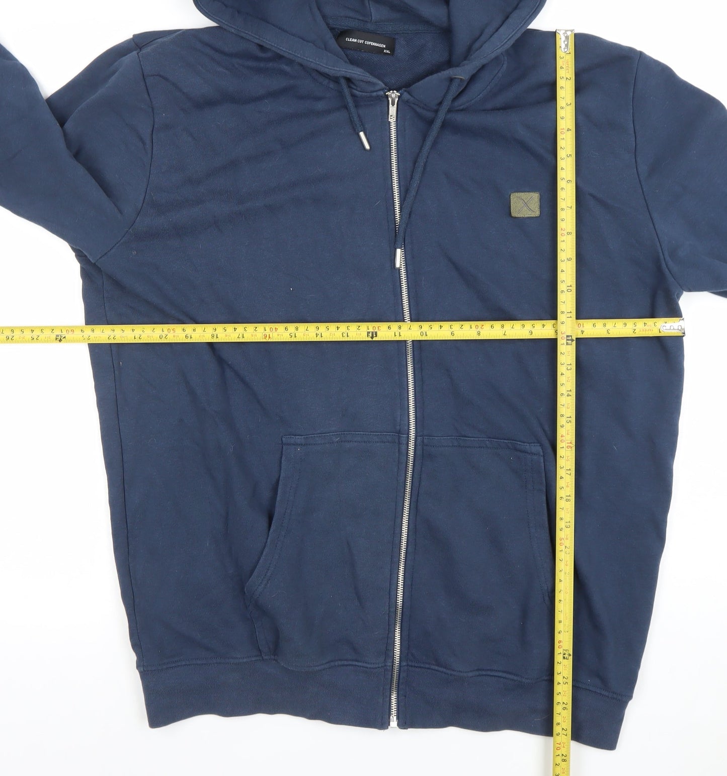 Clean Cut Copenhagen Men’s Blue Full Zip Hoodie Size 2XL