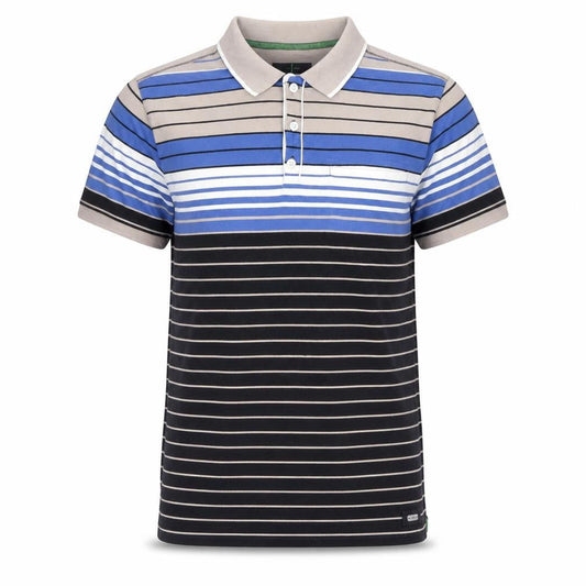 Jasper Conran Men's Multicoloured Striped Polo Shirt L Cotton