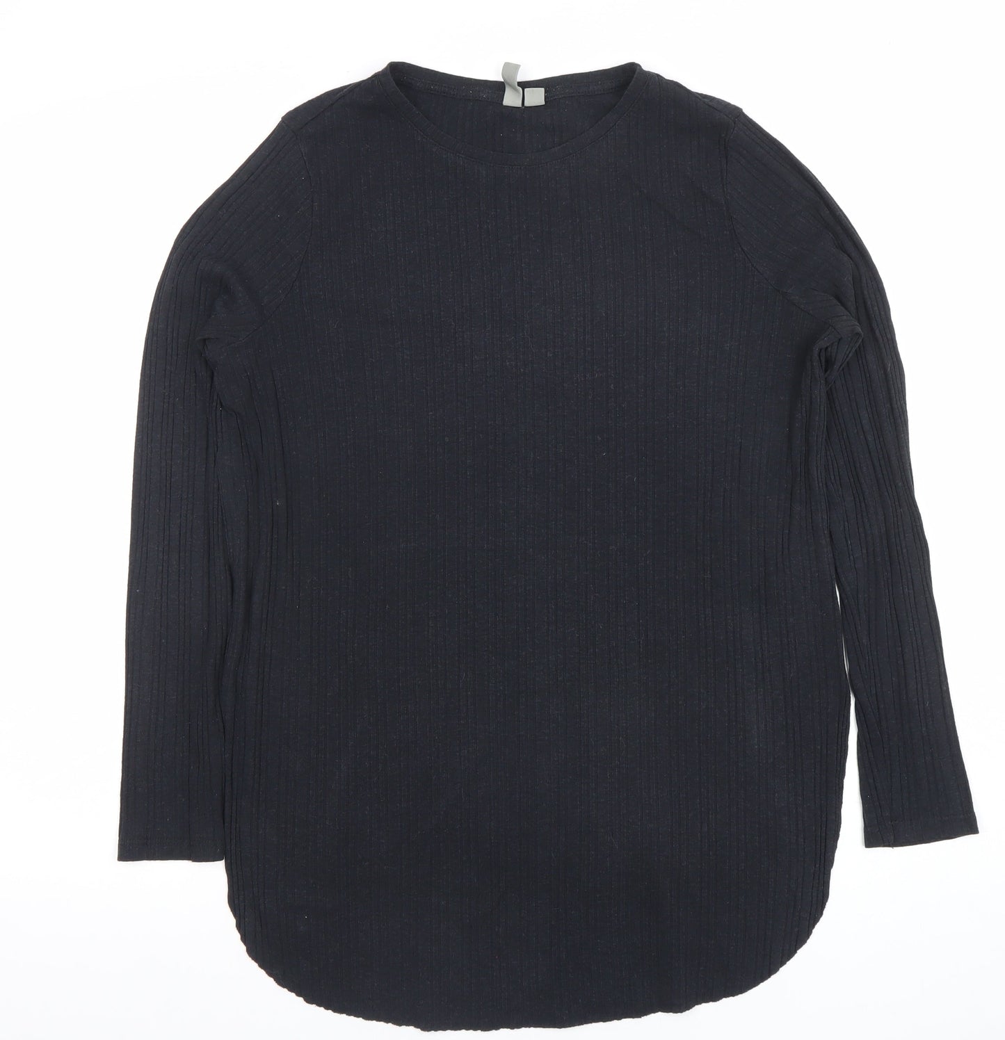 ASOS Women’s Black Long Sleeve Ribbed Jersey T-Shirt Size 10
