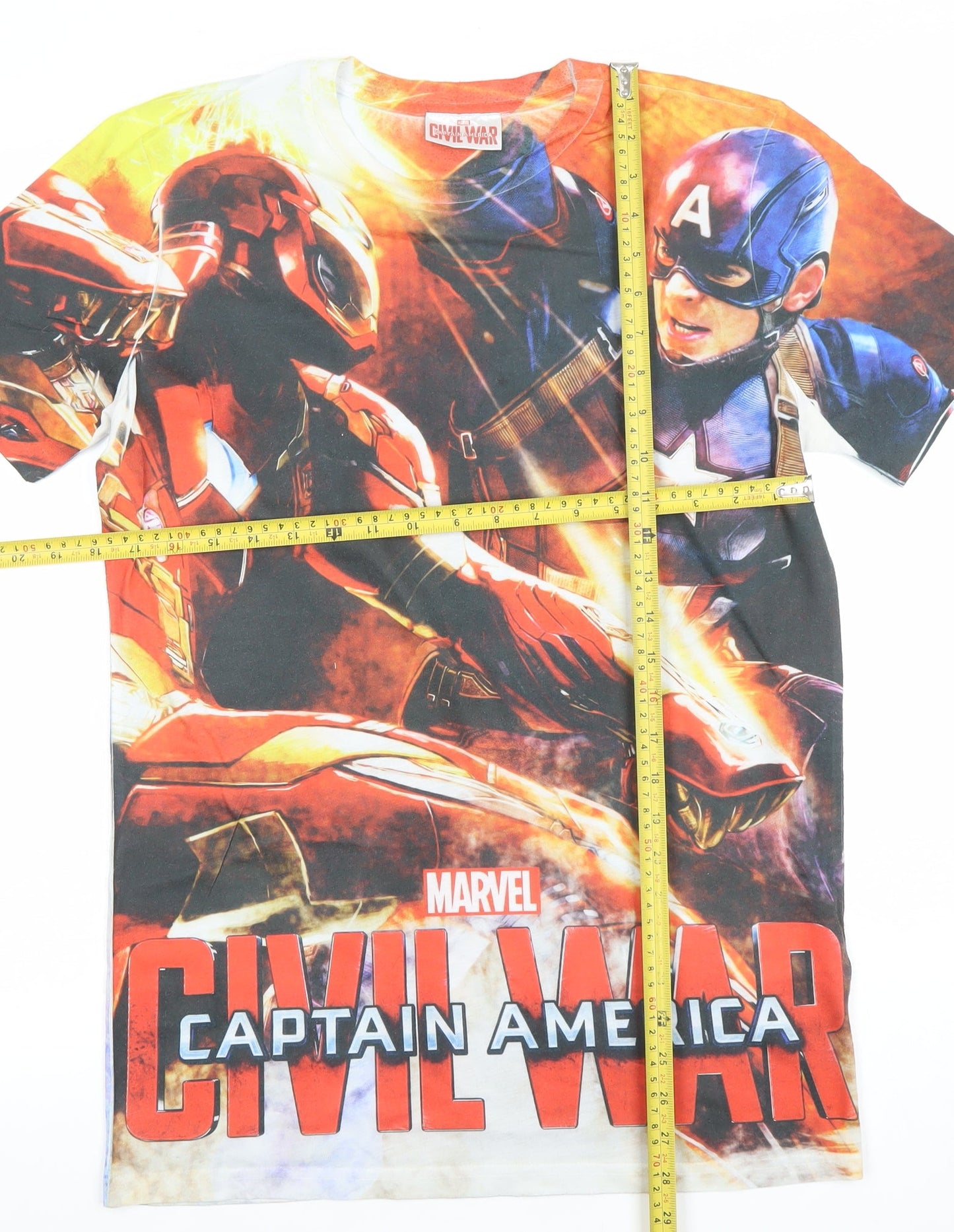 Marvel Men’s Multicoloured Small Civil War Captain America T-Shirt