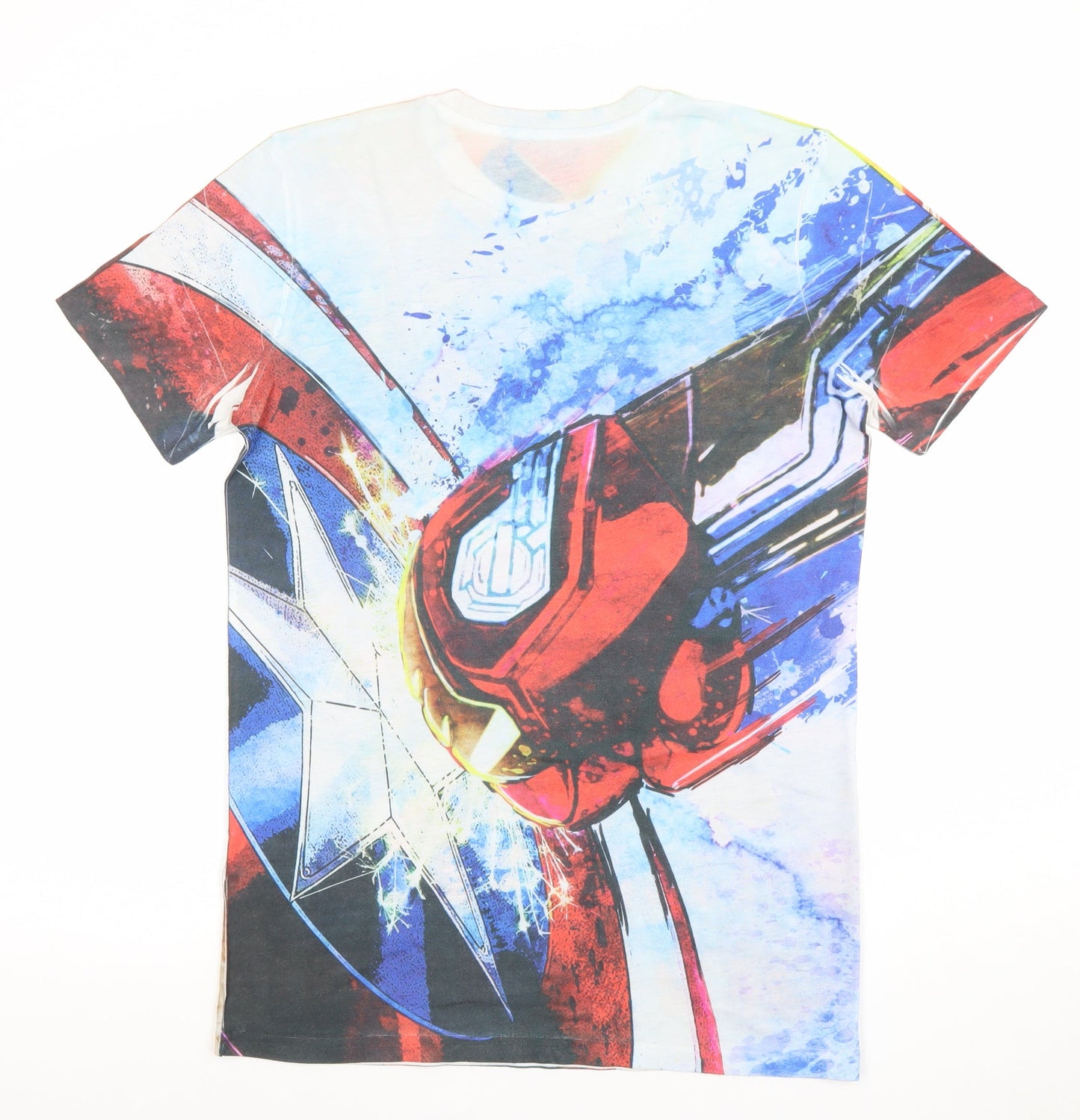 Marvel Men’s Multicoloured Small Civil War Captain America T-Shirt