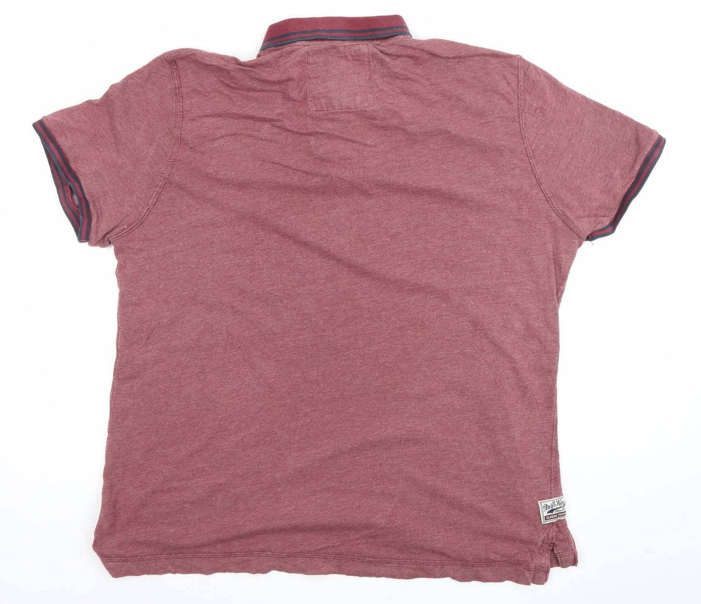 Drift King Men’s Red 2XL Classic Polo Shirt 100% Cotton