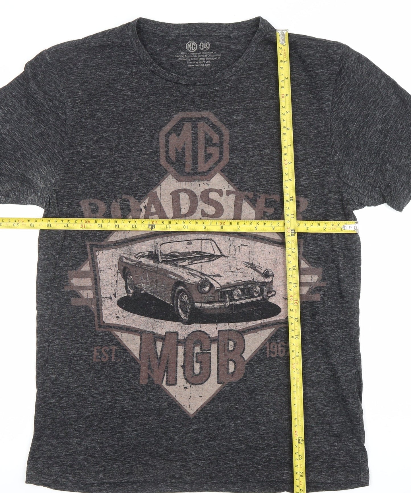 Next Men's Grey MGB Roadster Car Graphic T-Shirt Size M Regular Fit