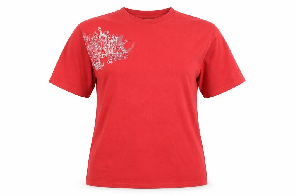 Quiksilver Teens Red Cotton Basic Graphic T-Shirt Size 14