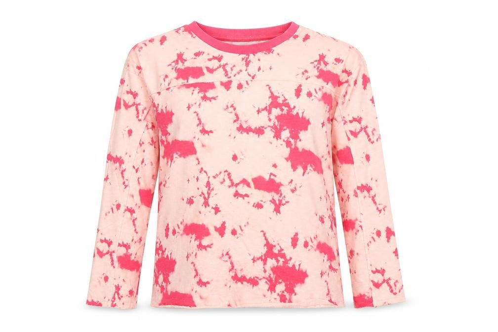 Next Womens Pink Tie Dye Long Sleeve Jersey T-Shirt Size 8