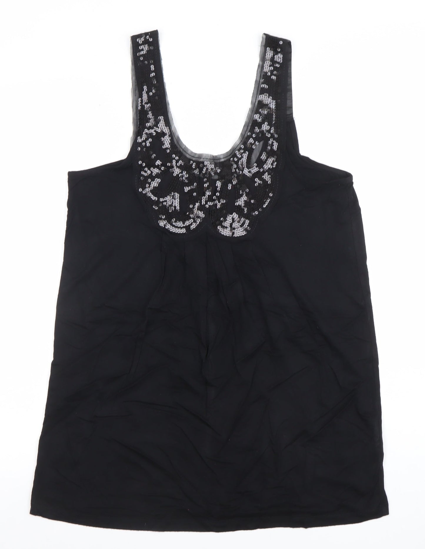 Marks and Spencer Women’s Black Sequin Camisole Tank Top Size 12
