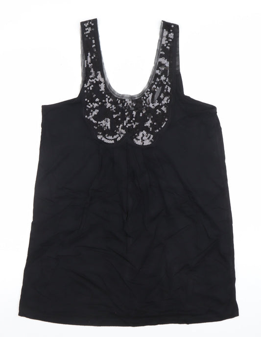 Marks and Spencer Women’s Black Sequin Camisole Tank Top Size 12