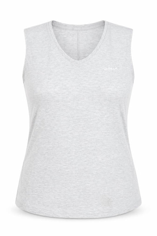 LA Gear Women's Grey Sleeveless V-Neck Tank Top Size 18
