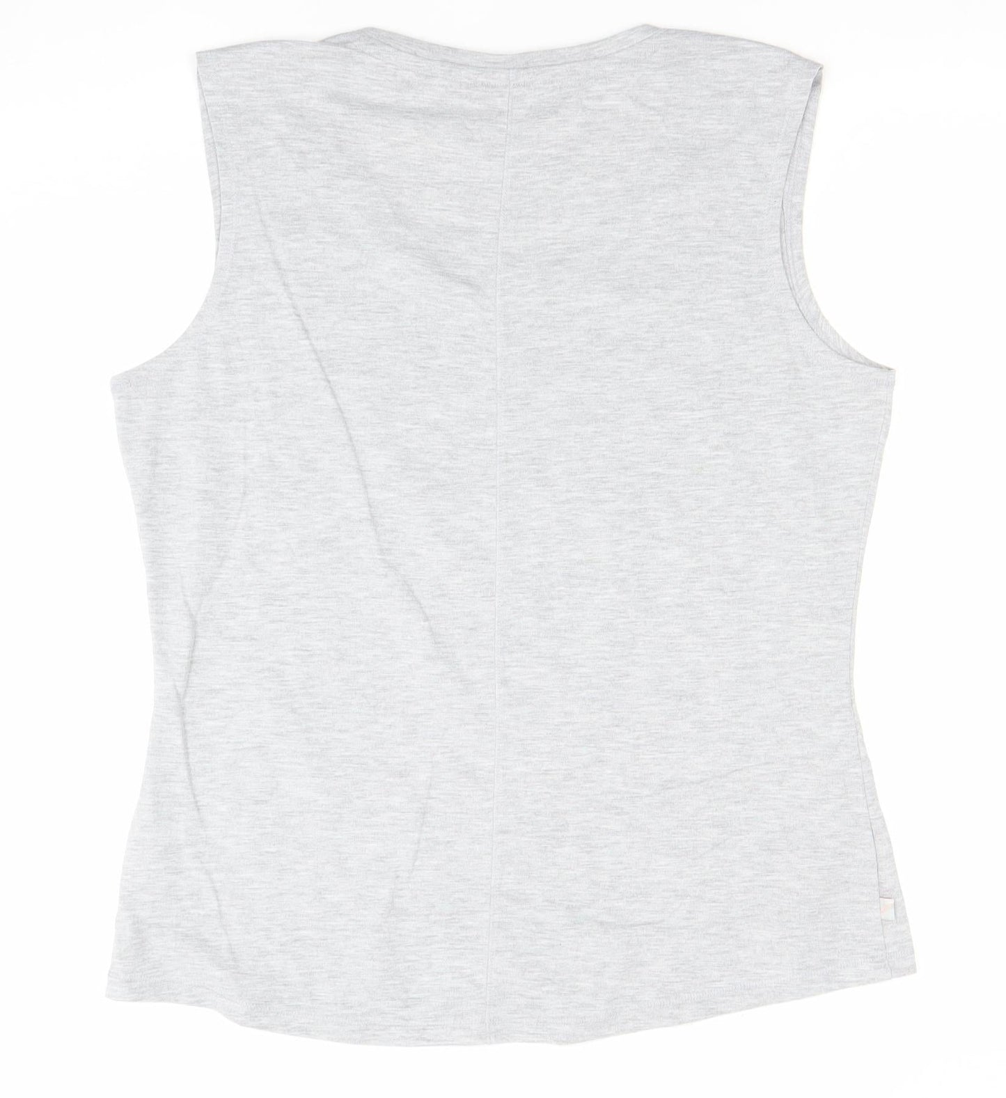 LA Gear Women's Grey Sleeveless V-Neck Tank Top Size 18