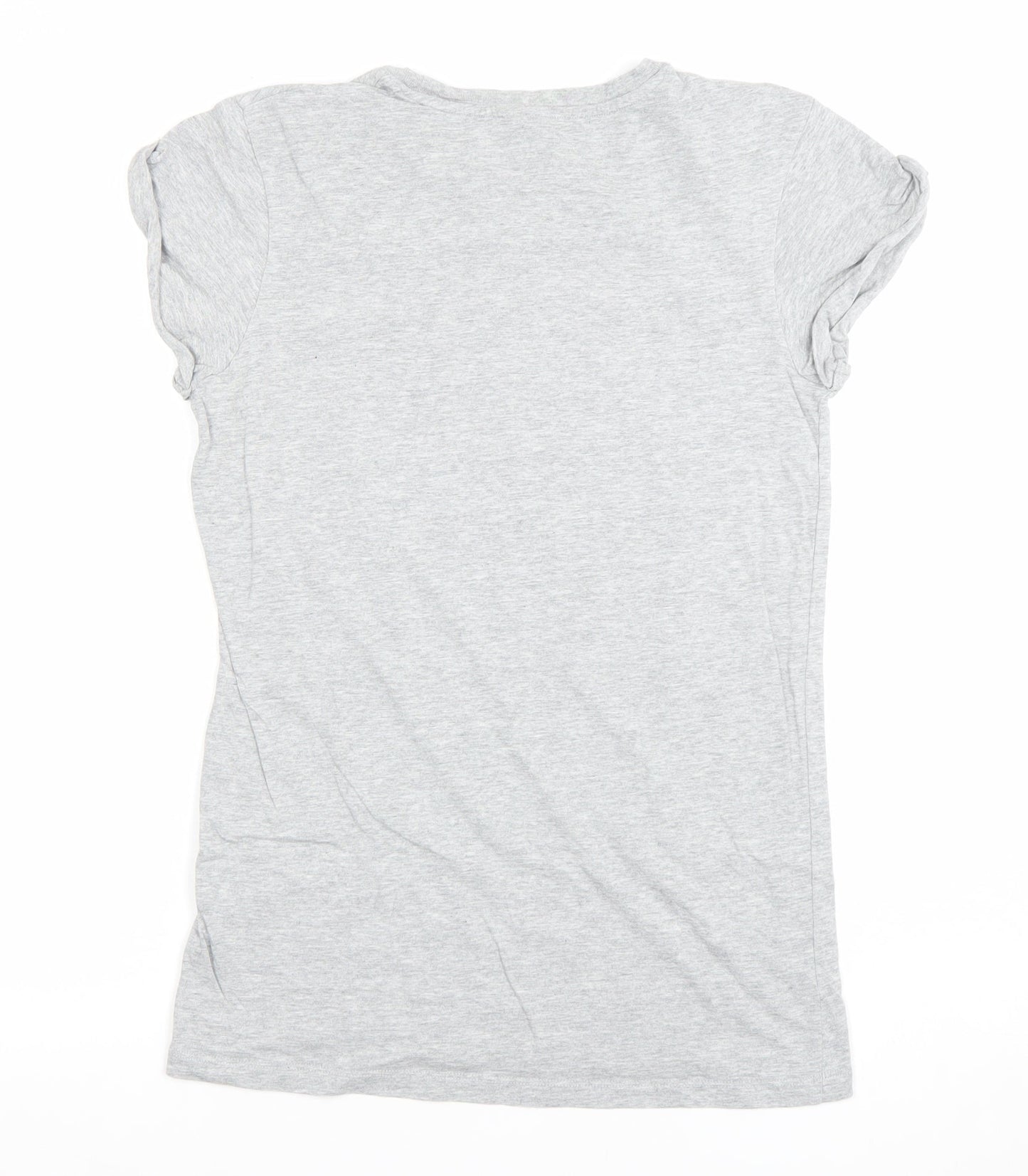 ASOS Women's Grey You Go Girl T-Shirt Size 4 Short Sleeve