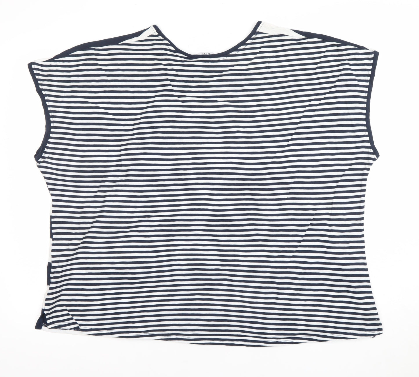 Next Women’s Blue White Striped Cotton Nautical T-Shirt Size 20