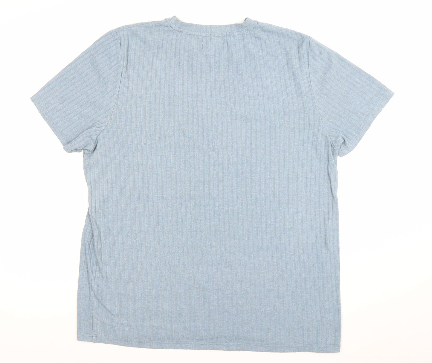 Brave Soul Men's Blue Short Sleeve Crew Neck Cotton T-Shirt Size M