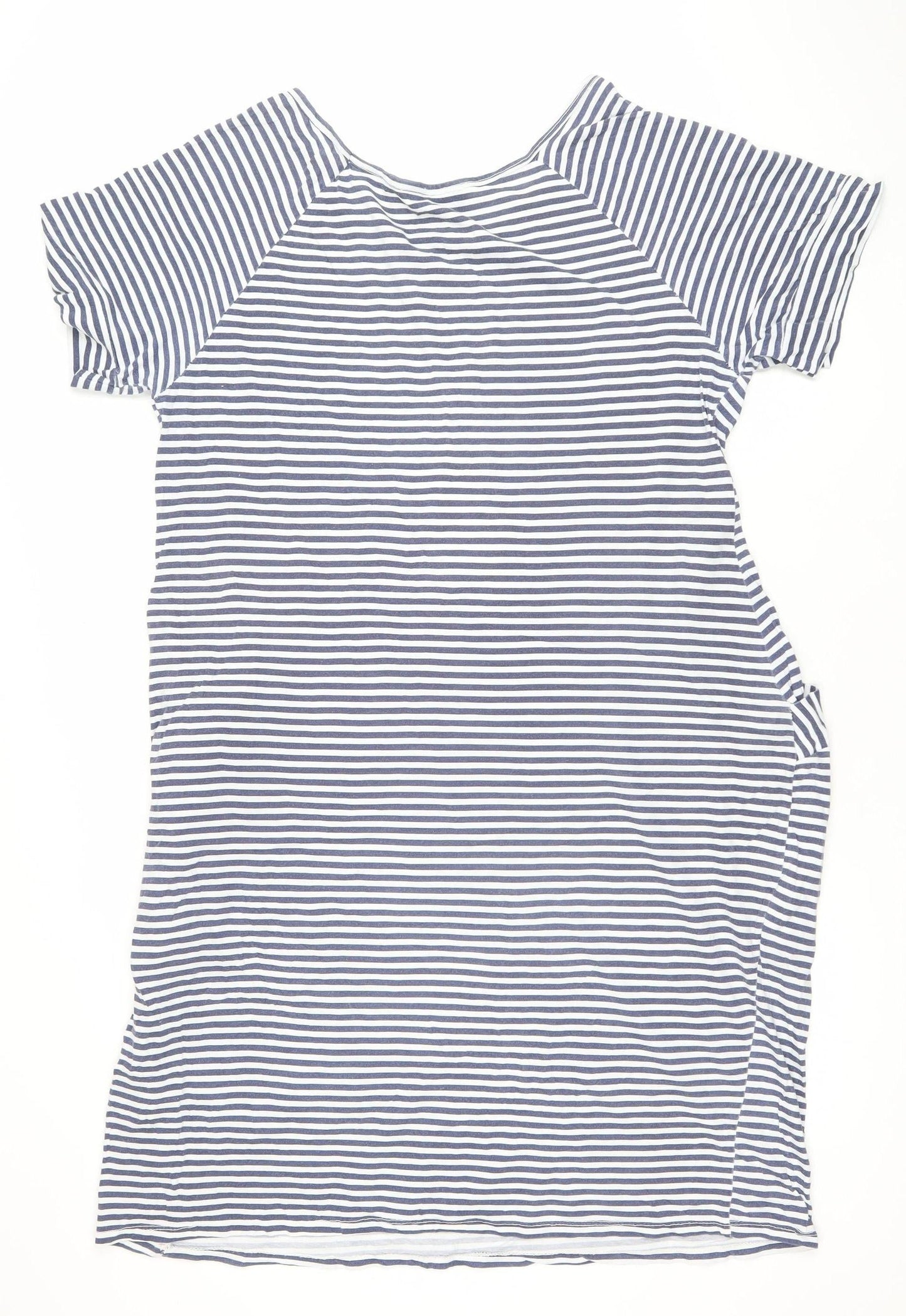 Luca Vanucci Women’s Blue Striped Cotton Shift Dress M