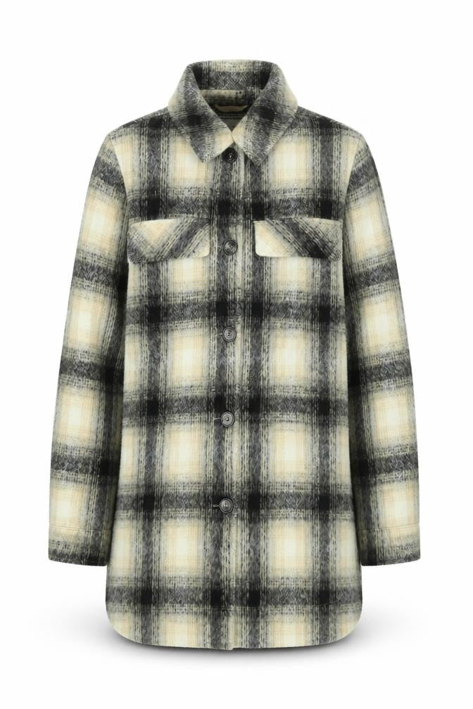 Next Men’s Beige Check Mid-Length Overcoat Wool Blend M