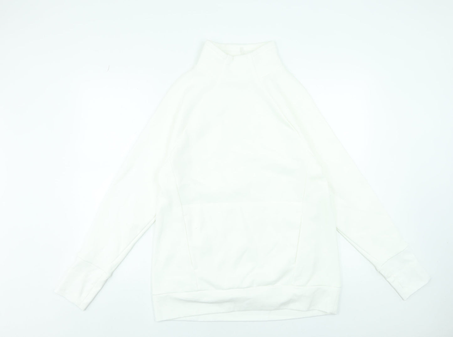 Fabletics Women's White Pullover Sweatshirt Size M Cotton Blend