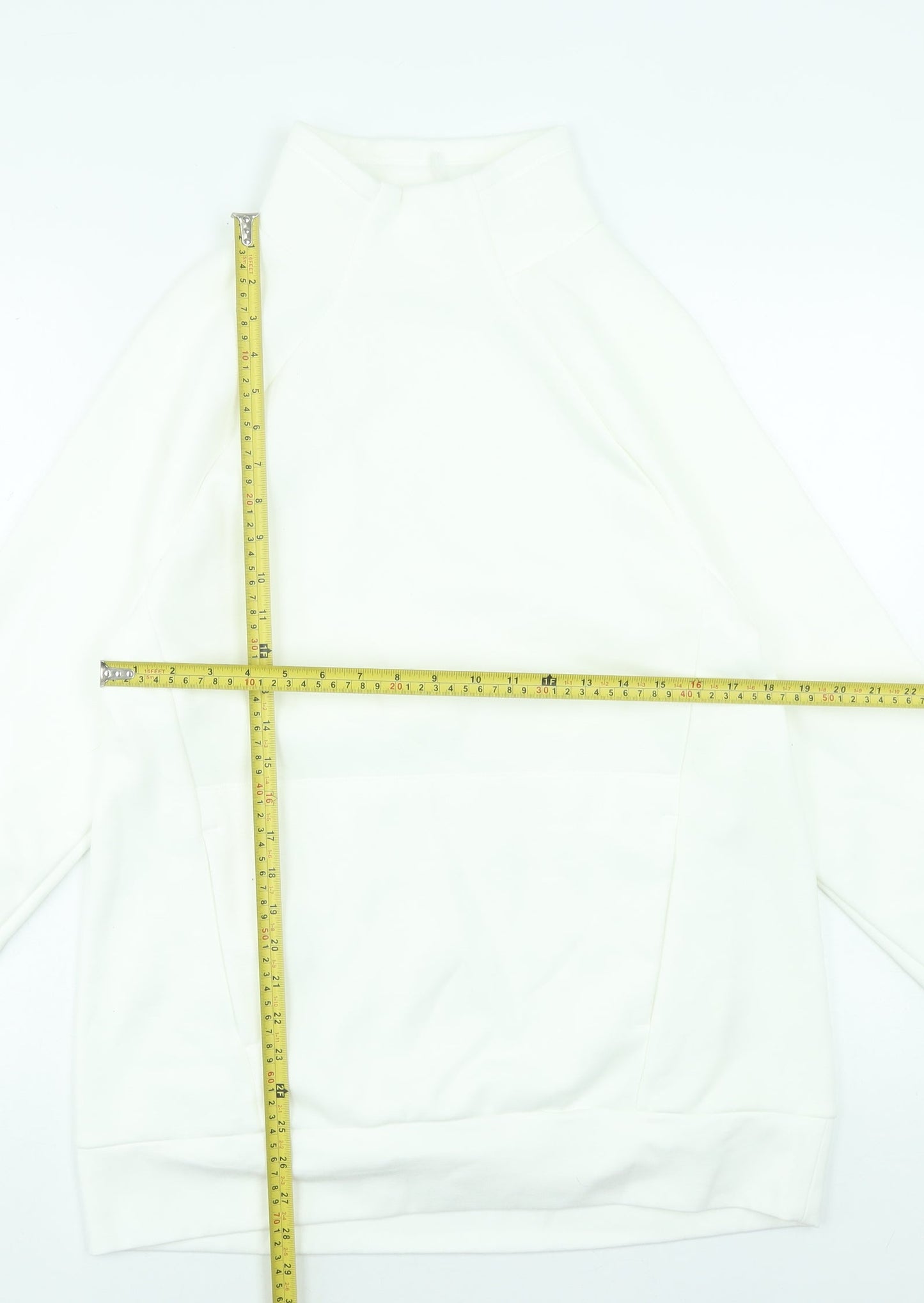 Fabletics Women's White Pullover Sweatshirt Size M Cotton Blend
