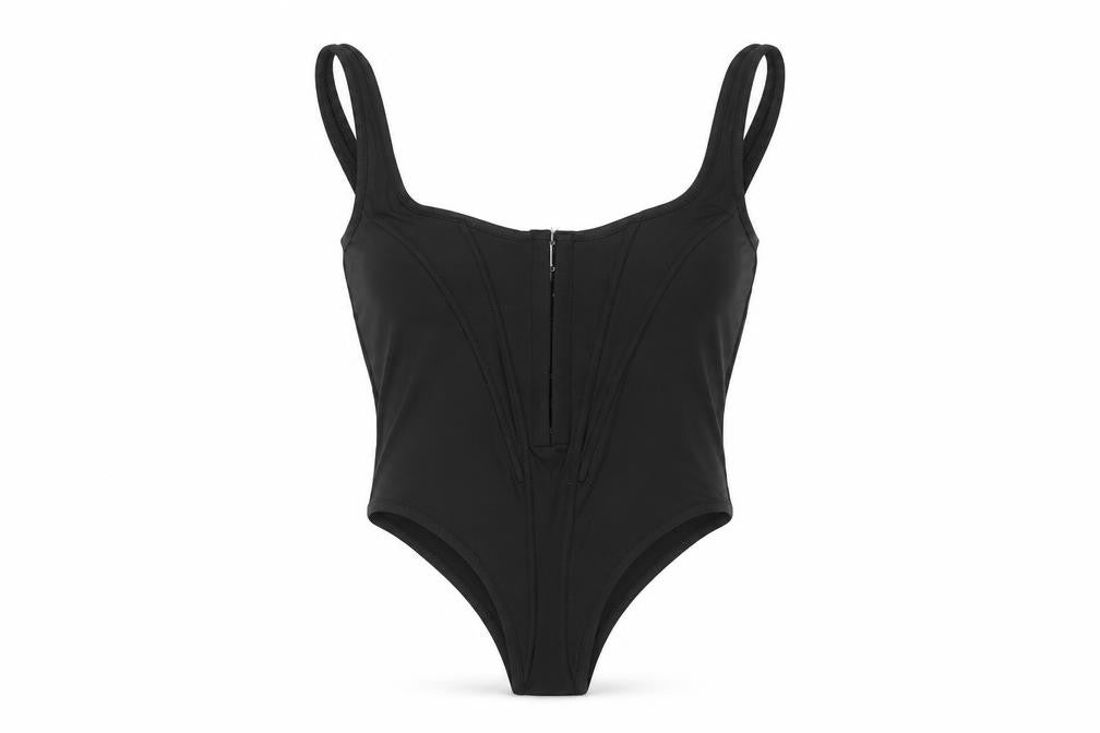 PRETTYLITTLETHING Women Black Size 10 Camisole Bodysuit