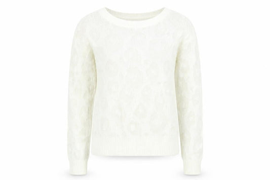 GapKids Girls Ivory Animal Print Pullover Jumper 12-13 Years Cotton Blend