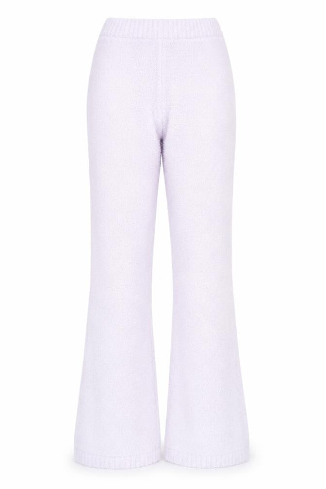 Oh Polly Women's XS Purple Flared Knit Lounge Trousers