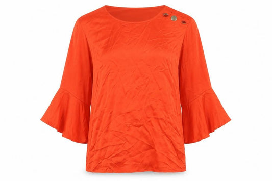 Marks and Spencer Women’s Red Viscose Bell Sleeve Blouse UK 8